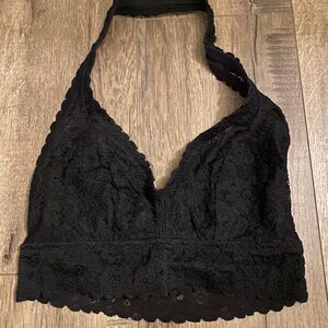 black lace womens aerie bralette s/p